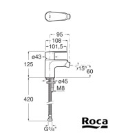 MEDIDAS MONOMANDO BIDE VICTORIA PLUS ROCA